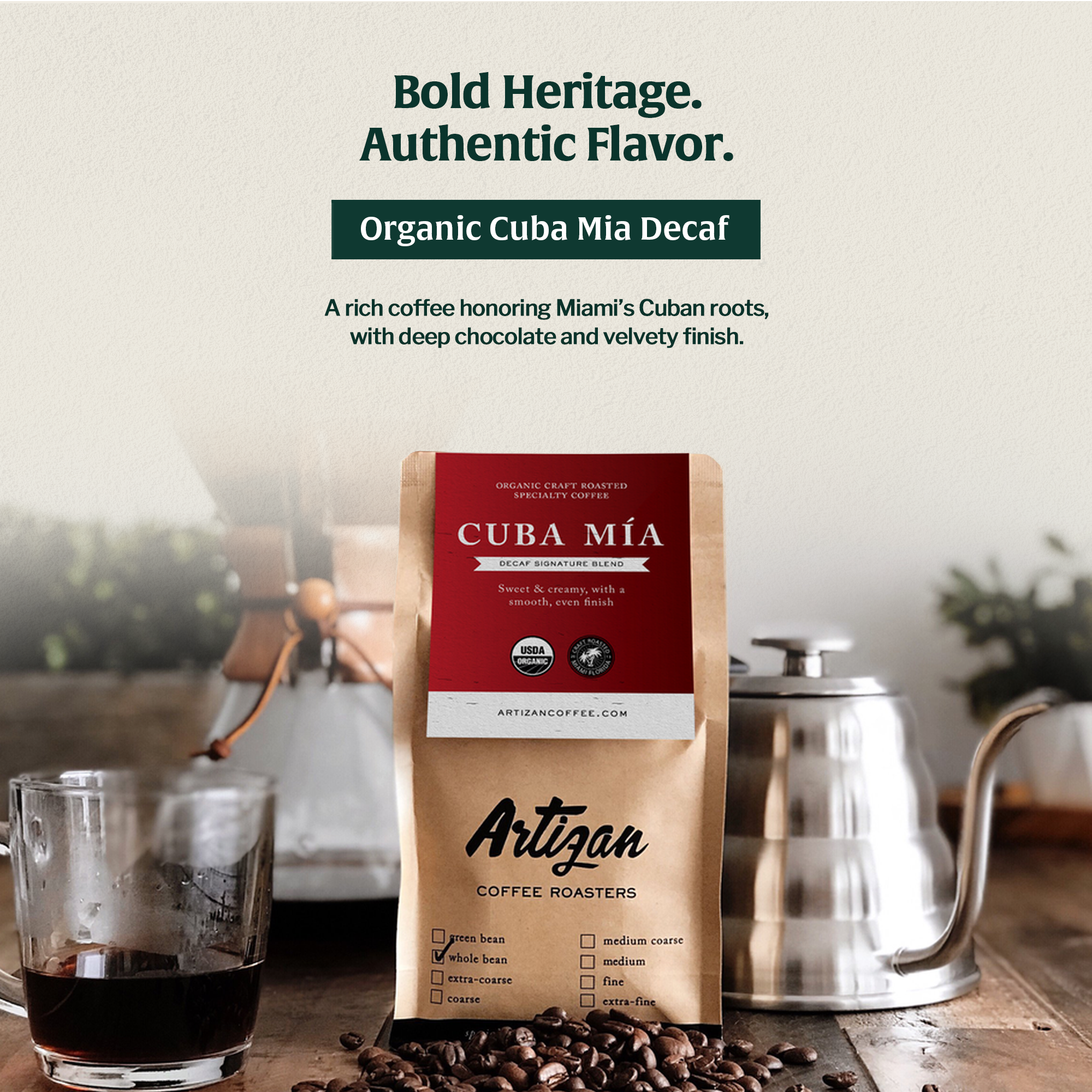 Organic Cuba Mia Decaf Blend