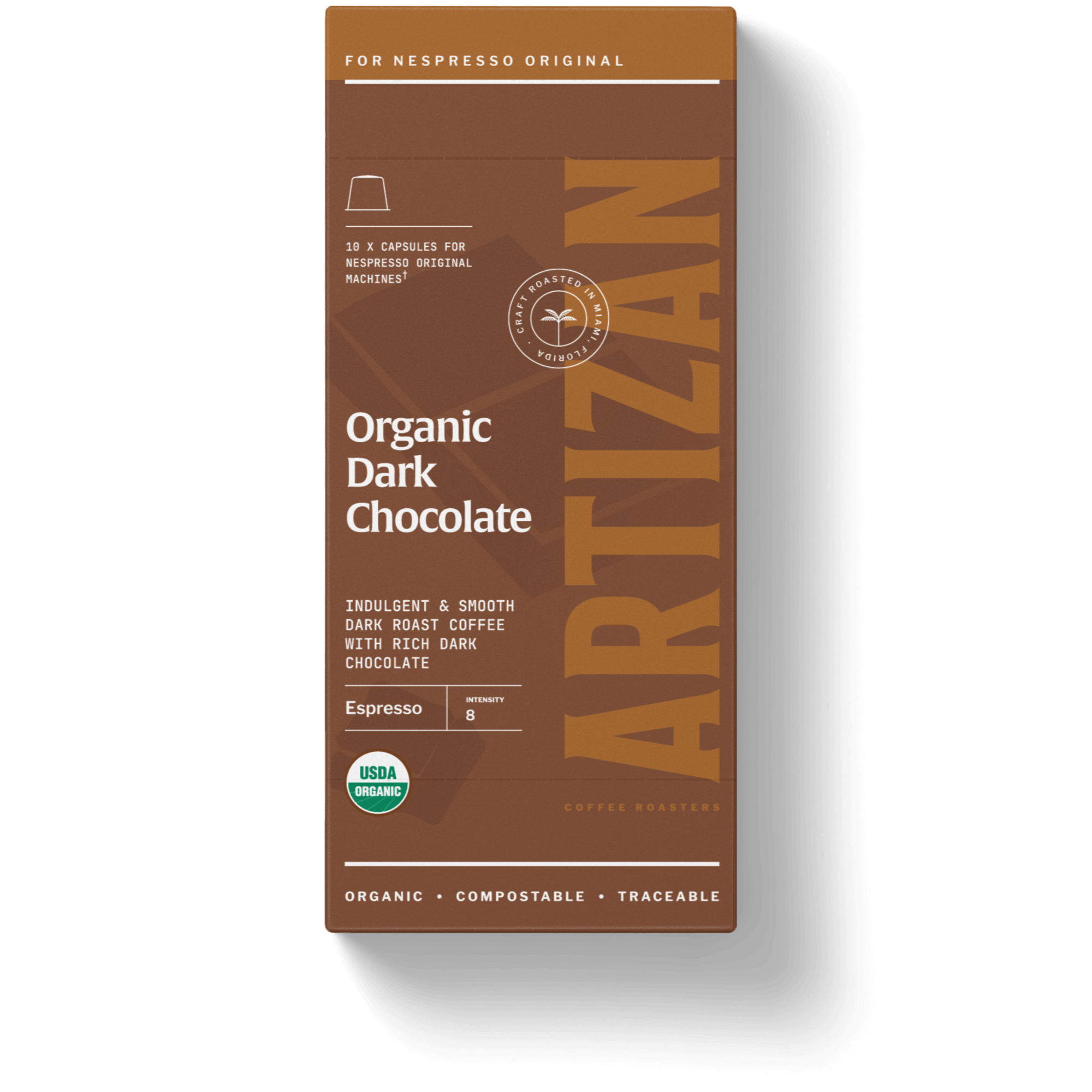 An image of Organic Dark Chocolate Packaging. 