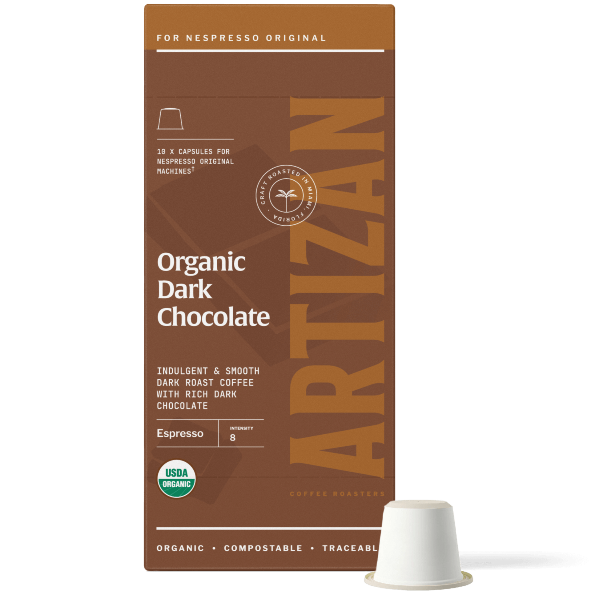 Organic Dark Chocolate Nespresso Capsules for Original Machines