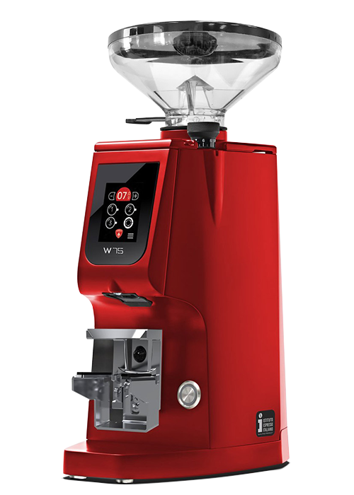 Angled front left image of the black variant of Eureka Atom 75 Espresso Grinder