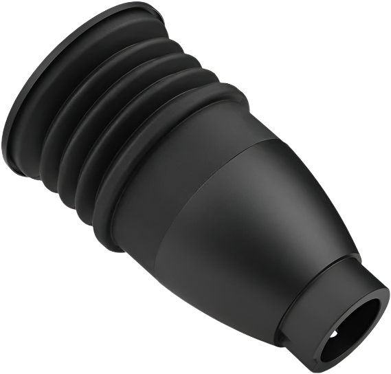 Close-up look of tube like part of  Eureka MMG Coffee Grinder Blow Hopper