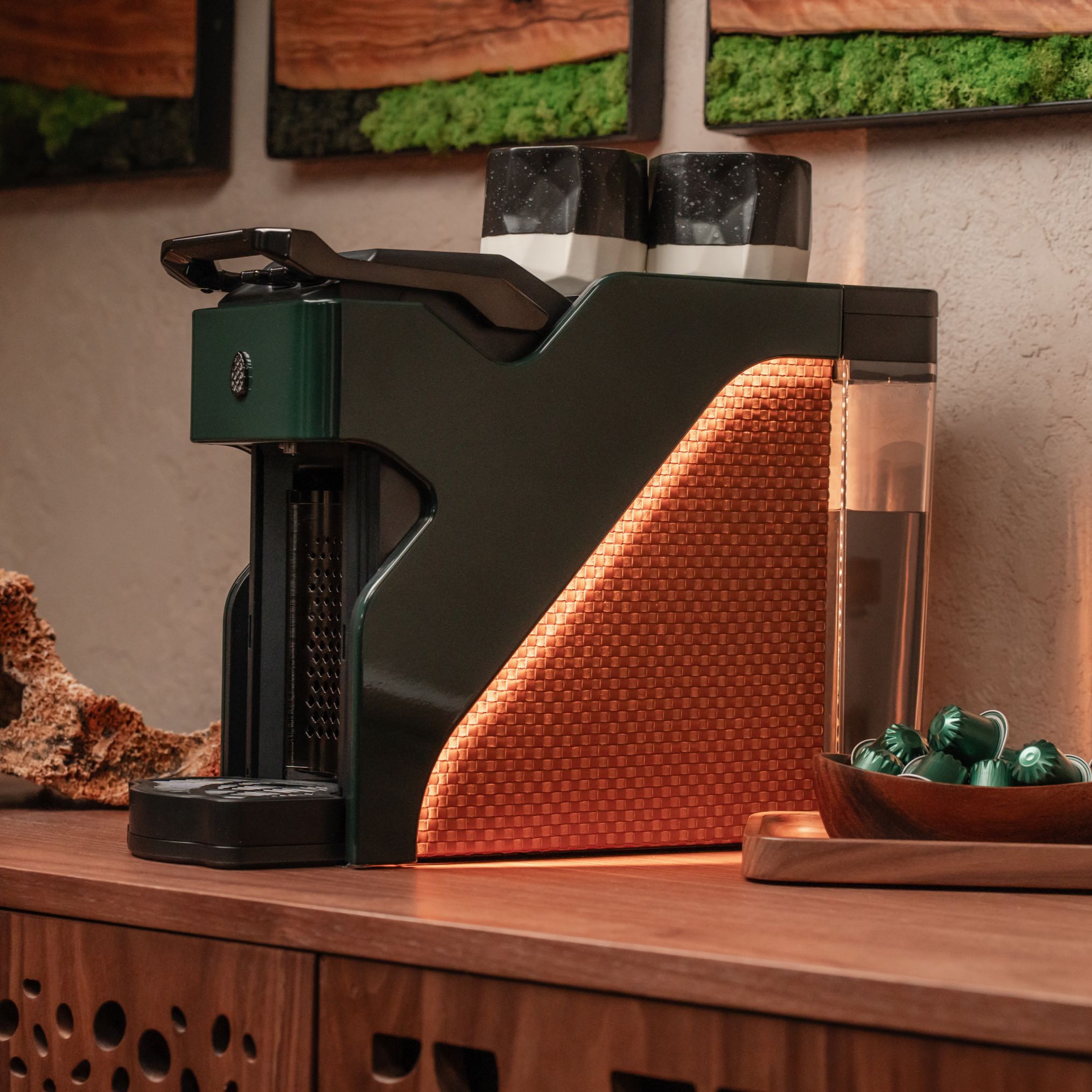 Milton Coffee Line1 Nespresso Compatible Brewer - Evergreen & Saddle