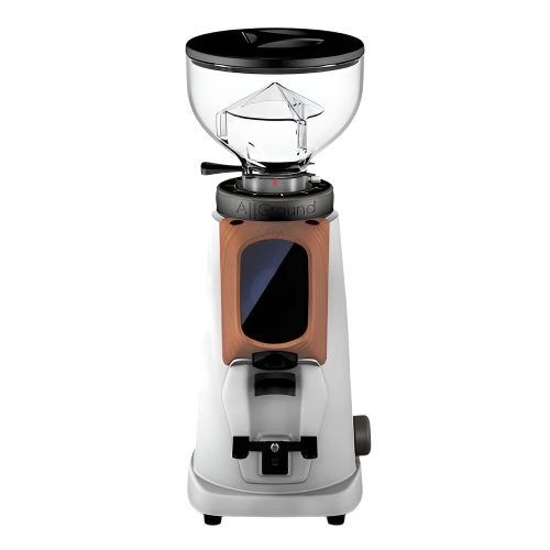 White with Wood Variant Fiorenzato Allground Sense All Purpose Home Coffee Grinder
