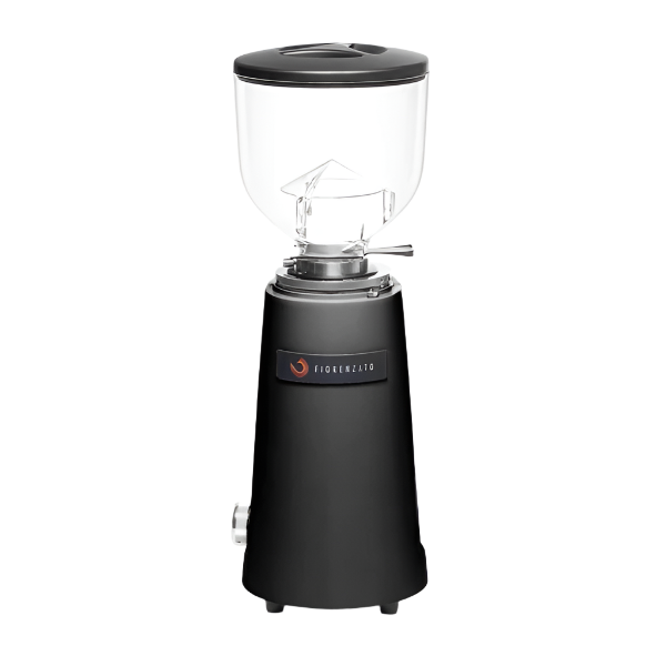A back view of the black variant of Fiorenzato F4 EVO On Demand Espresso Grinder