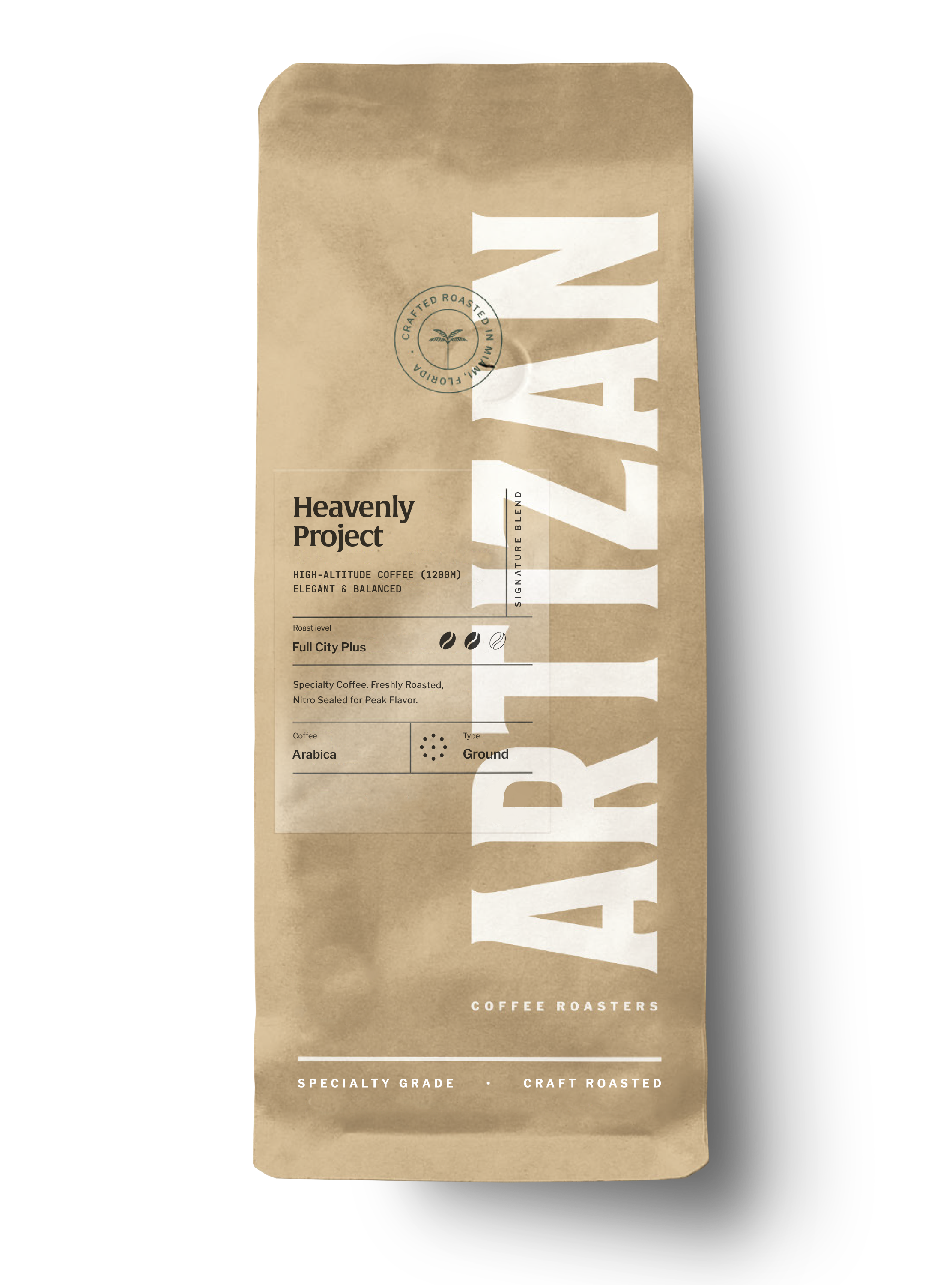 Front Image of the Heavenly Project High Altitude Blend packaging.