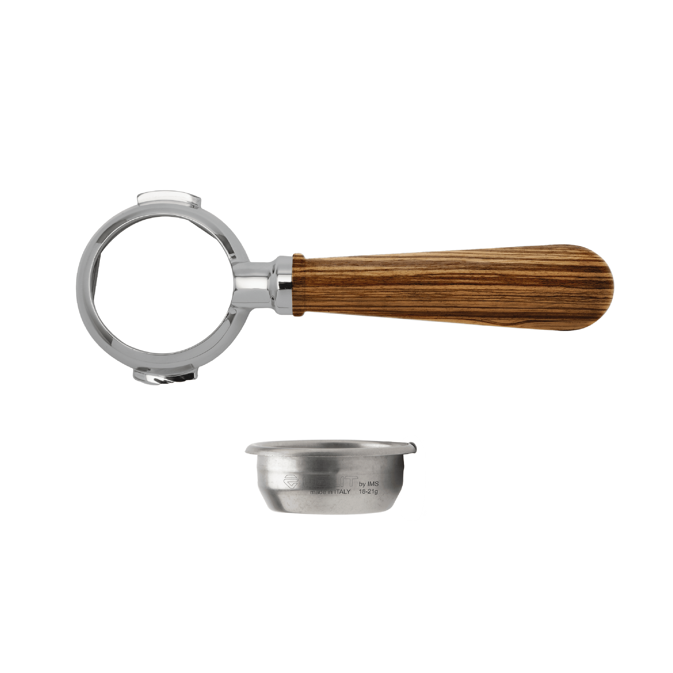 Lelit Bottomless Portafilter with Olive Wood Handle - Thumbnail 4