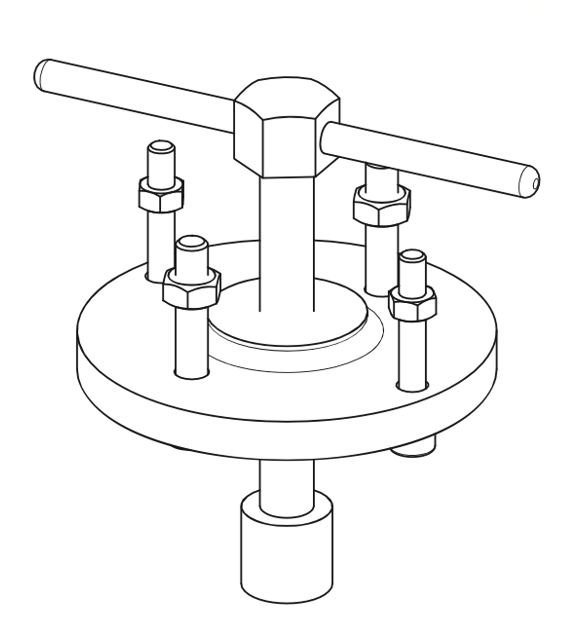 A sketch image of Mahlkonig Pulling Tool (EK43, VTA 6S, DK15)