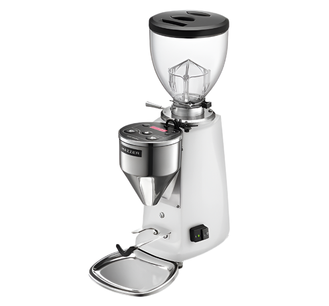 Pure White Variant Mazzer Mini A Electronic Commercial Coffee Grinder