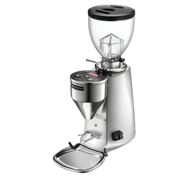 Polished Aluminum Variant Mazzer Mini A Electronic Commercial Coffee Grinder