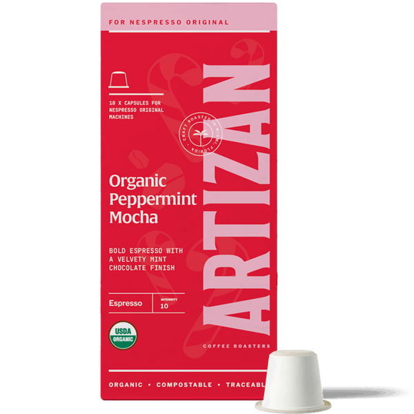 Organic Peppermint Mocha Flavor Nespresso Capsules for Original