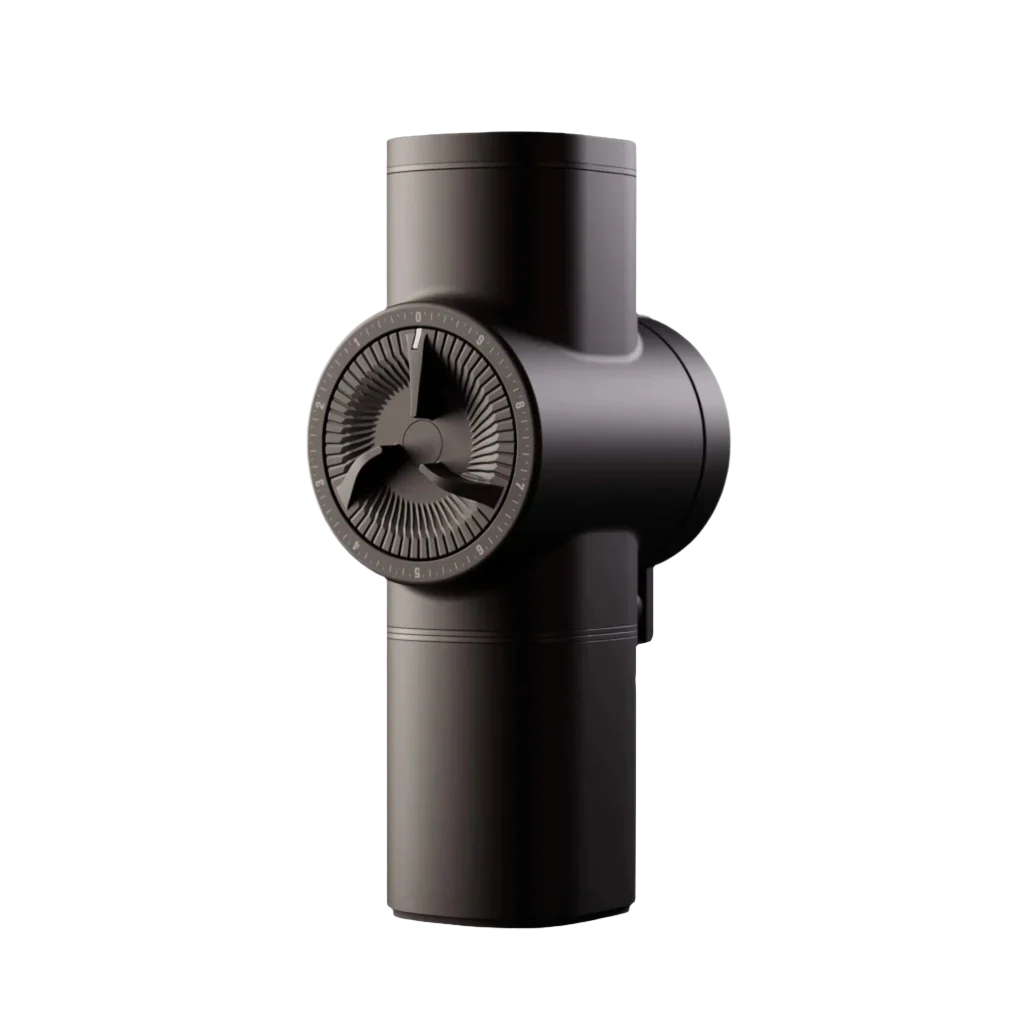 Front image of black variant of Pietro Pro Manual Coffee Grinder