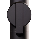 Close-up front image of black variant Pietro Pro Manual Coffee Grinder