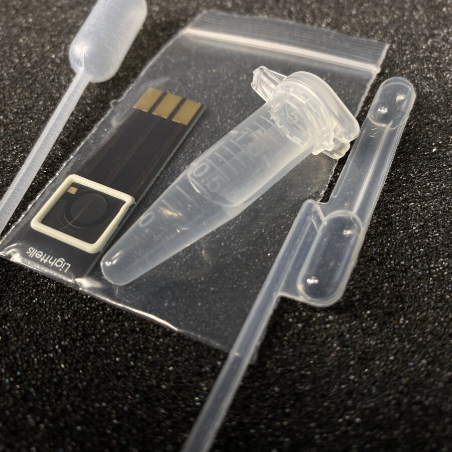 Multiple reagent vials for Lighttells CA-700 caffeine and CGA testing kit