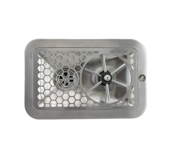 A top view of Rhino Pitcher Rinser - 300mm - Spinjet