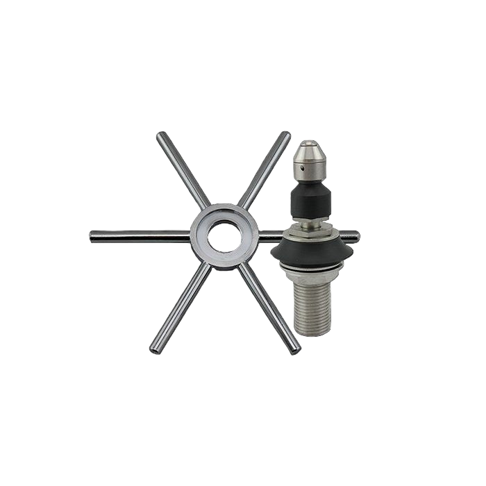 Rhino Pitcher Rinser Spinjet Spray Assembly & Actuator Star. NSF Certified