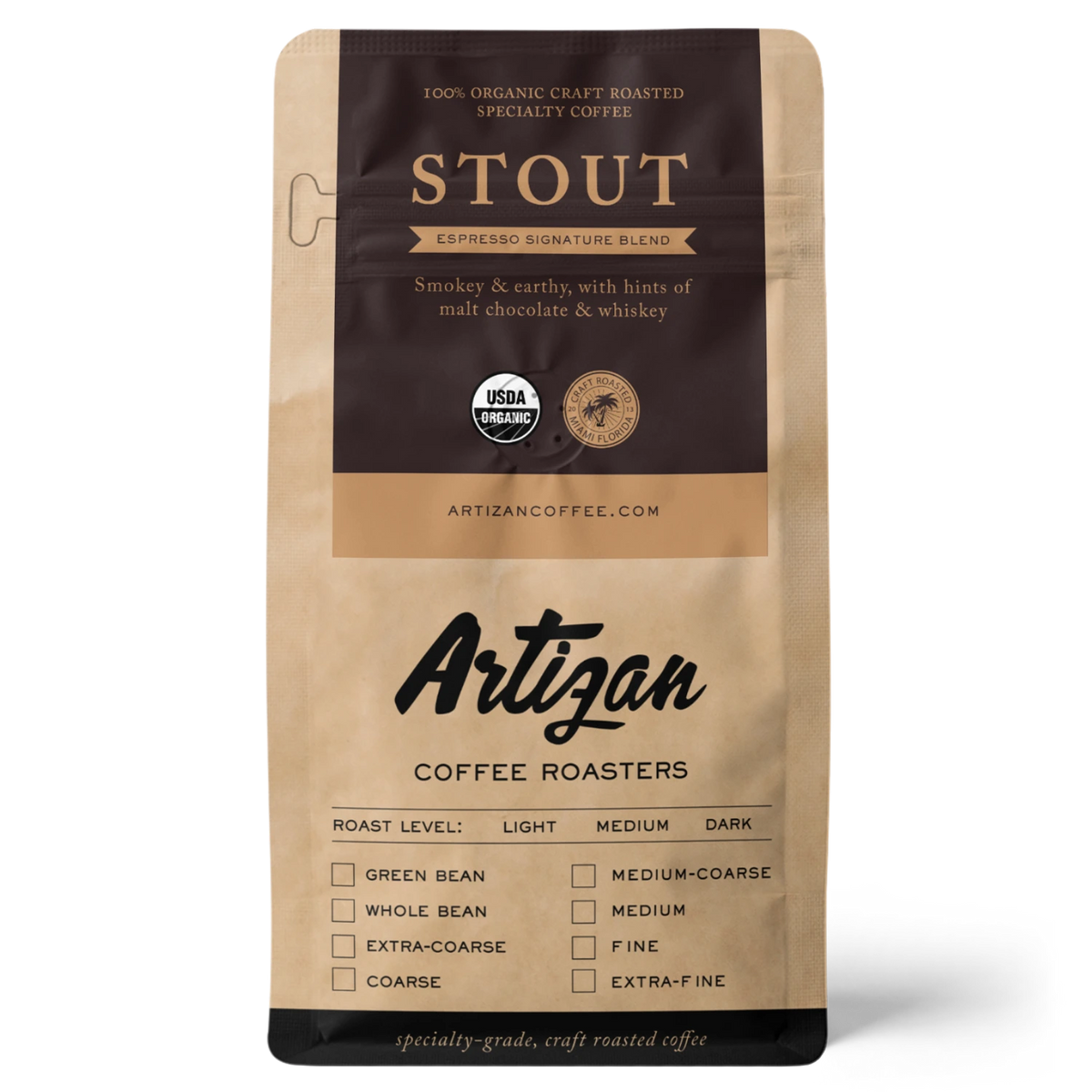 Organic Stout – Medium-Dark Roast, Fair Trade