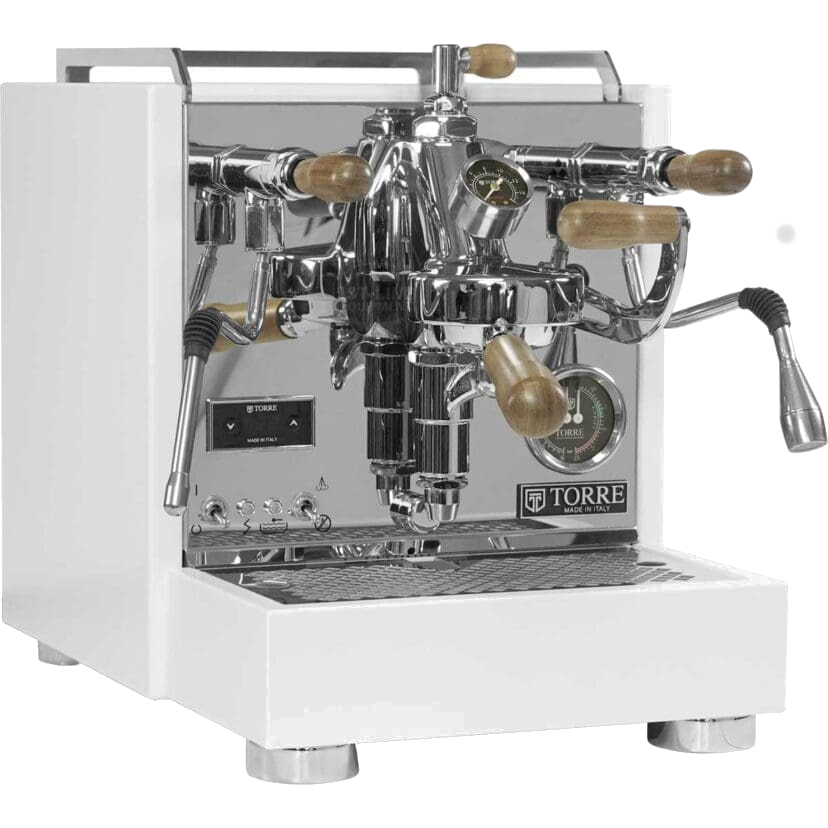 White Variant of Torre Mariuccia Espresso Machine with Flow Control 