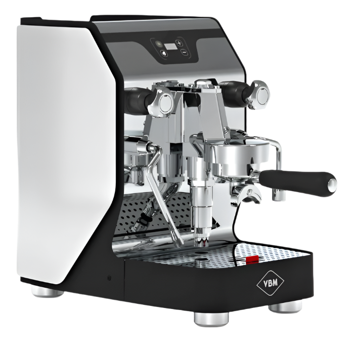 Right Angle Image of VBM Domobar Junior Digital HX Espresso Machine in Black 