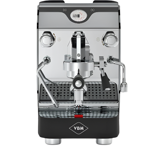 Front Image of VBM Domobar Super Analogic HX Espresso Machine in Black