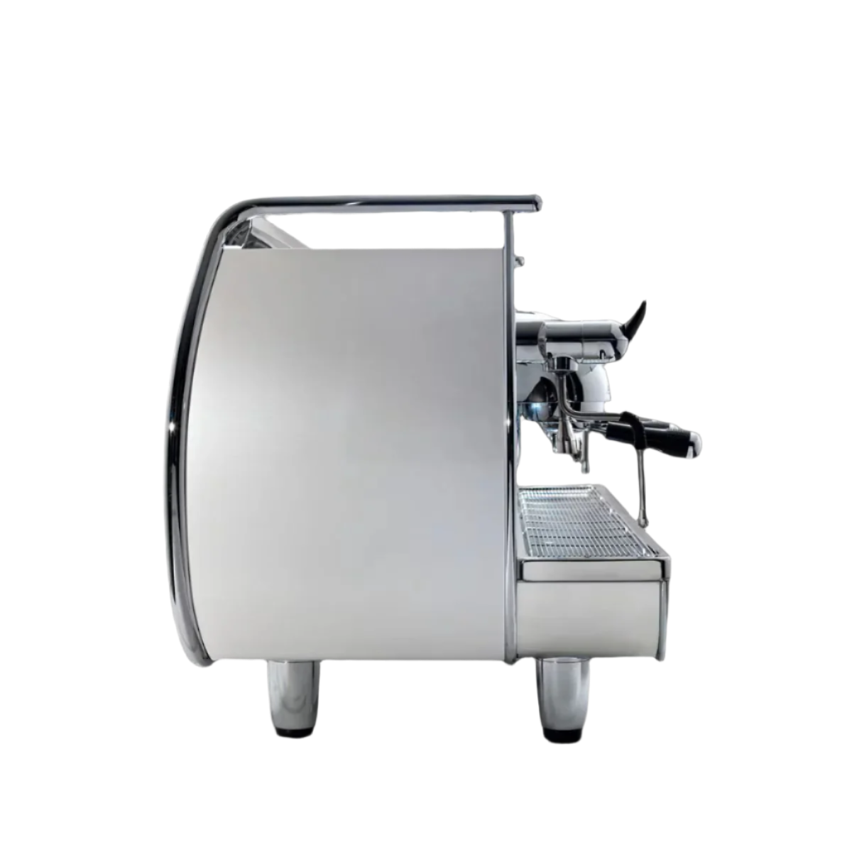 Right side view of Victoria Arduino Adonis in Silver with Small Capacity Filtration System