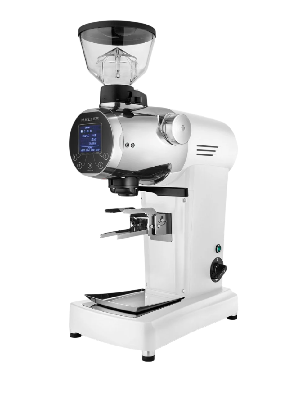 White Variant Mazzer ZM Plus Espresso & Filter Single Dosing Coffee Grinder