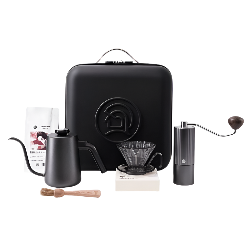 An image of the ZeroHero Professional Coffee Travel Bag with accessories with it