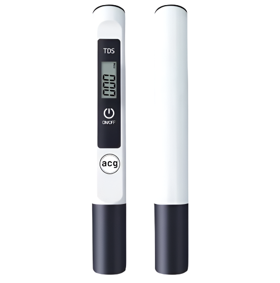 Full overview of acg TDS Meter Front & Back