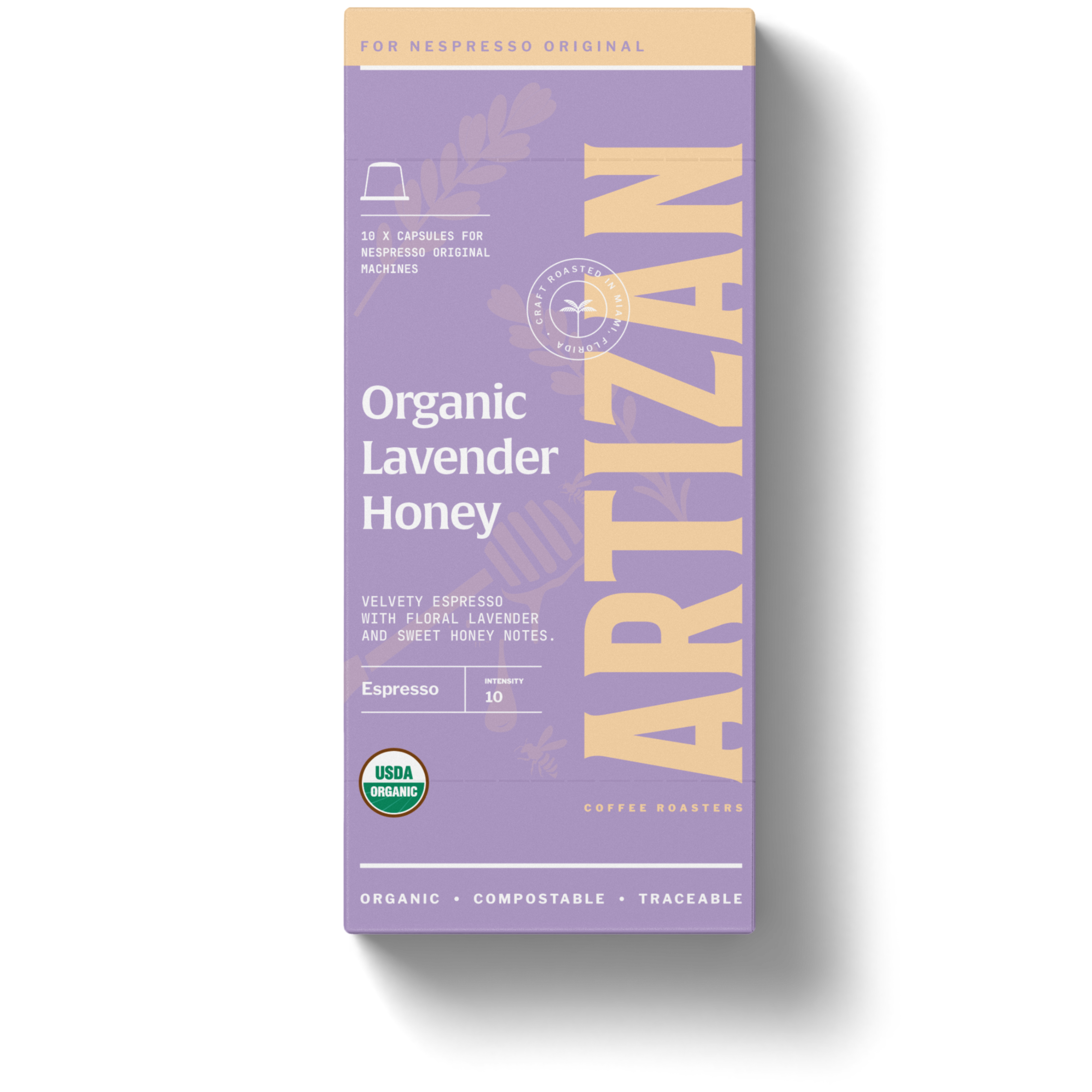 Organic Lavender Honey Front Image Packaging