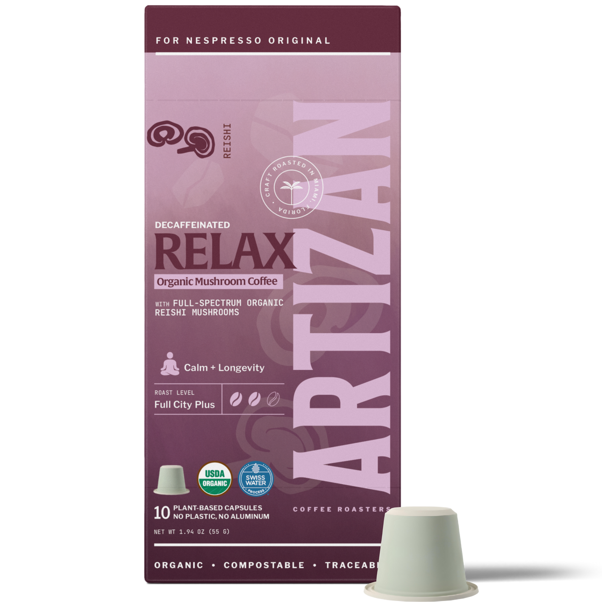 Organic Reishi Mushroom Decaf Pods – Nespresso Compatible