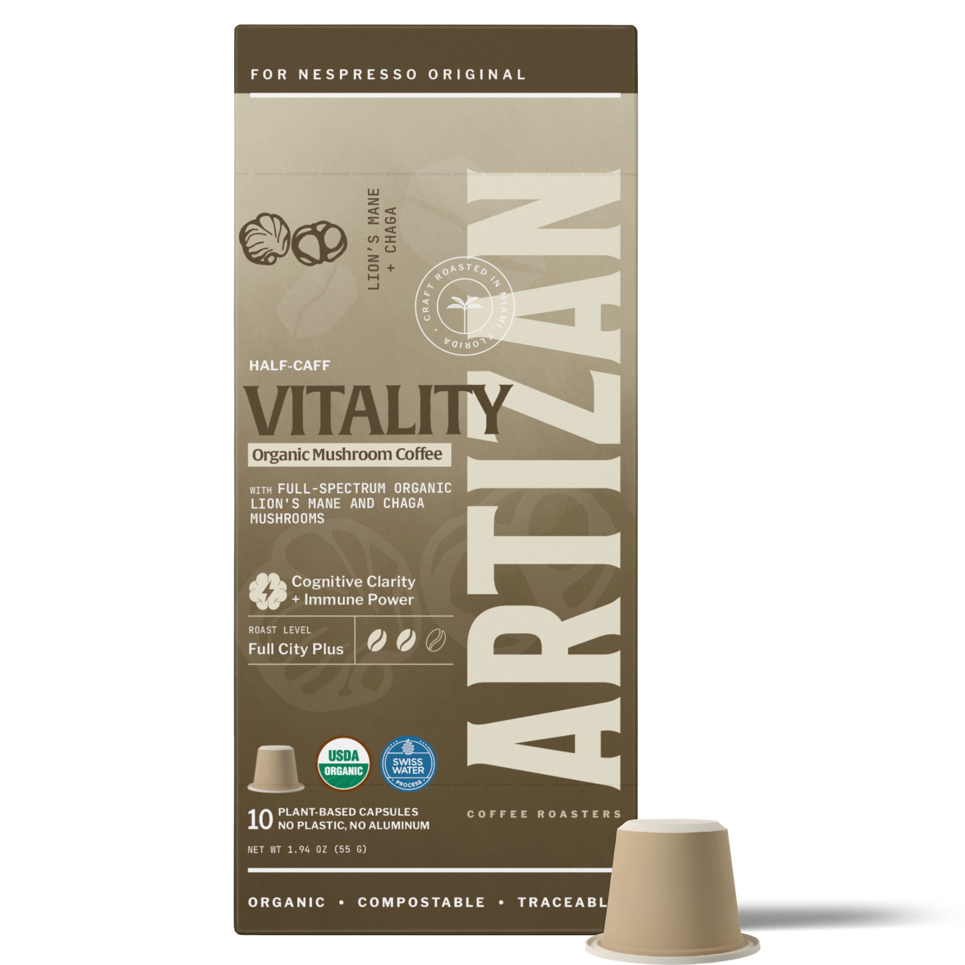 Mushroom Chaga & Lion's Mane Nespresso Capsules for Original