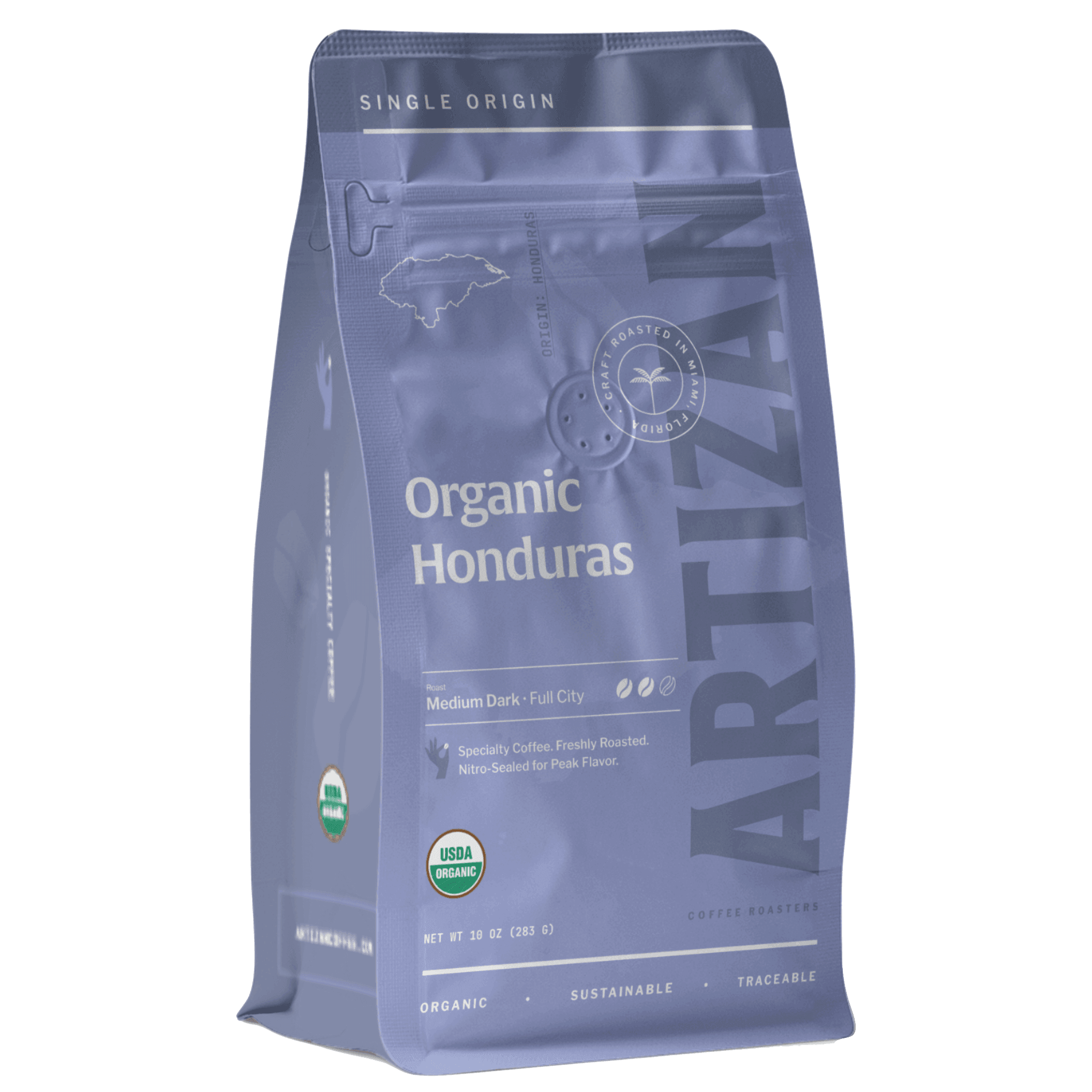 artizan Organic Honduras organic whole bean coffee 3D