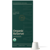 Image of Organic ResrveNespresso Pods for Original Machines with Capsule Beside It. 
