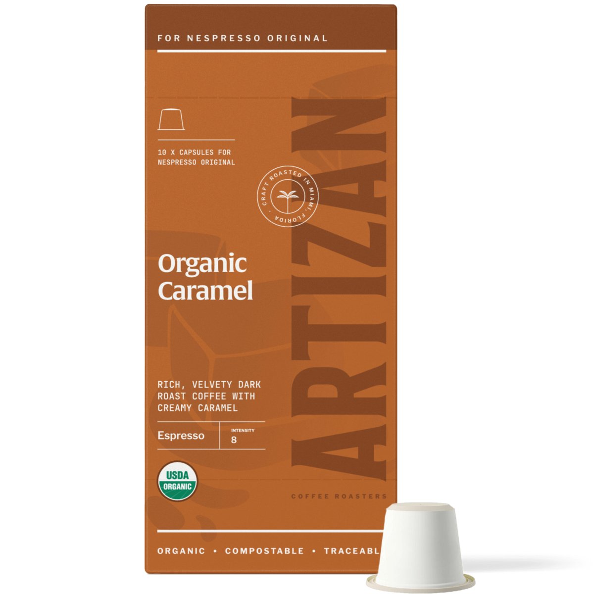 Organic Caramel Flavor Nespresso Capsules for Original Machines