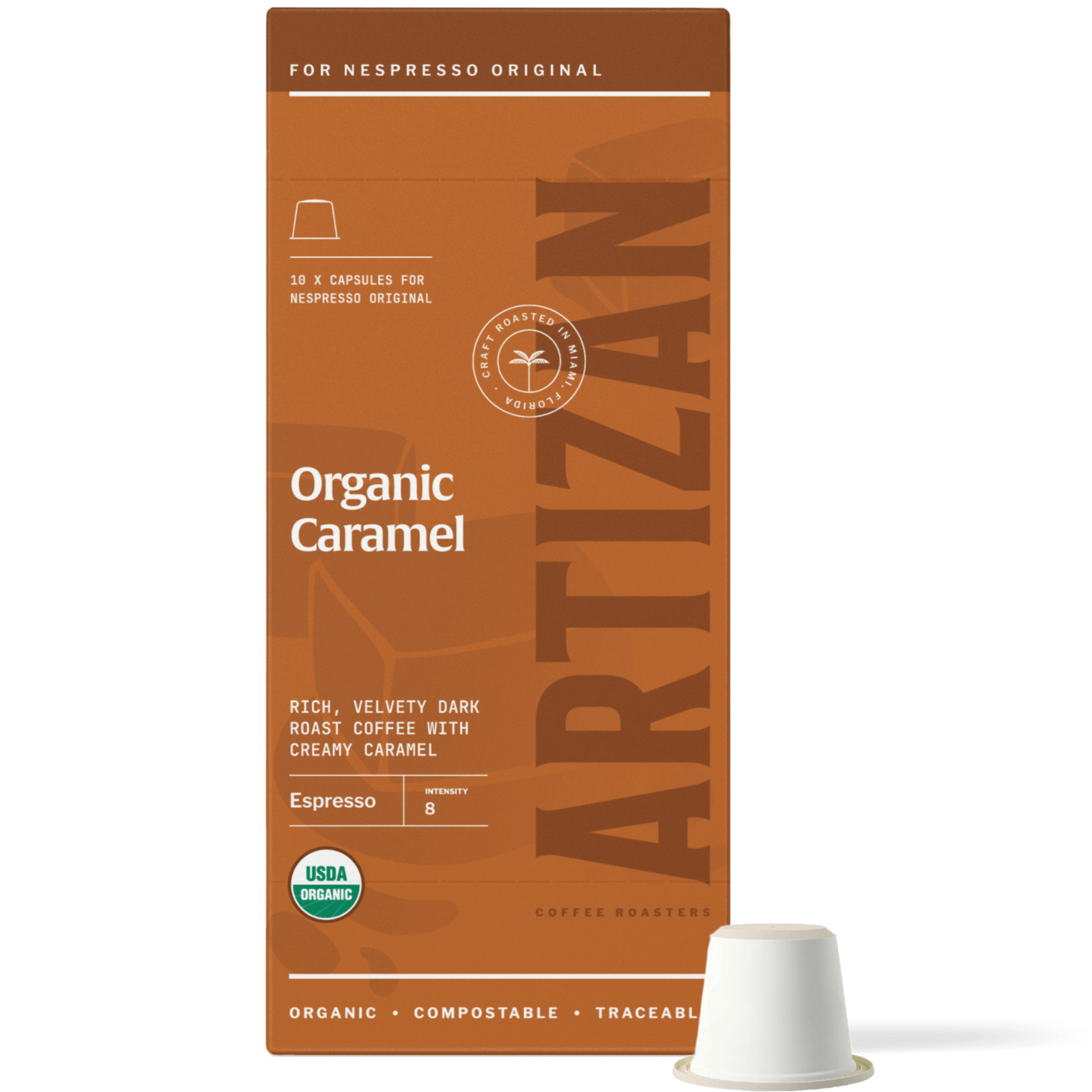 Organic Caramel Flavor Nespresso Capsules for Original Machines
