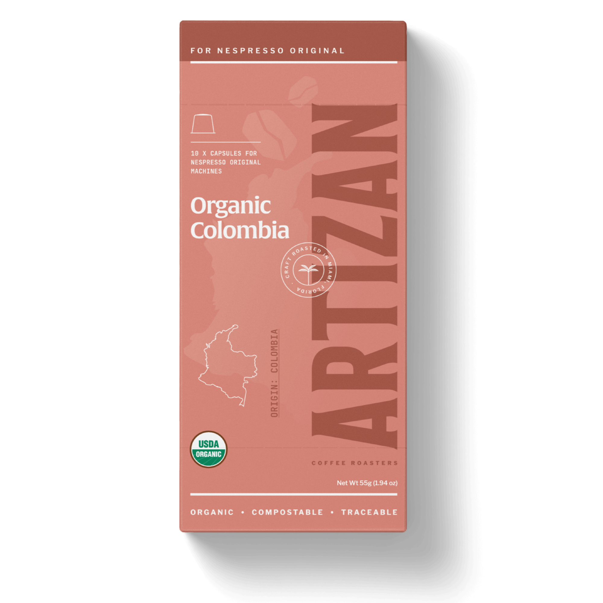 An image of Organic Colombia Packaging.