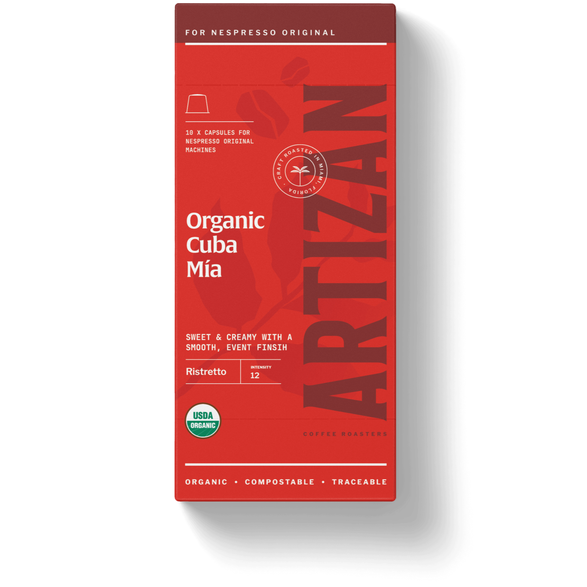 An image of Organic Cuba Mia Packaging. 