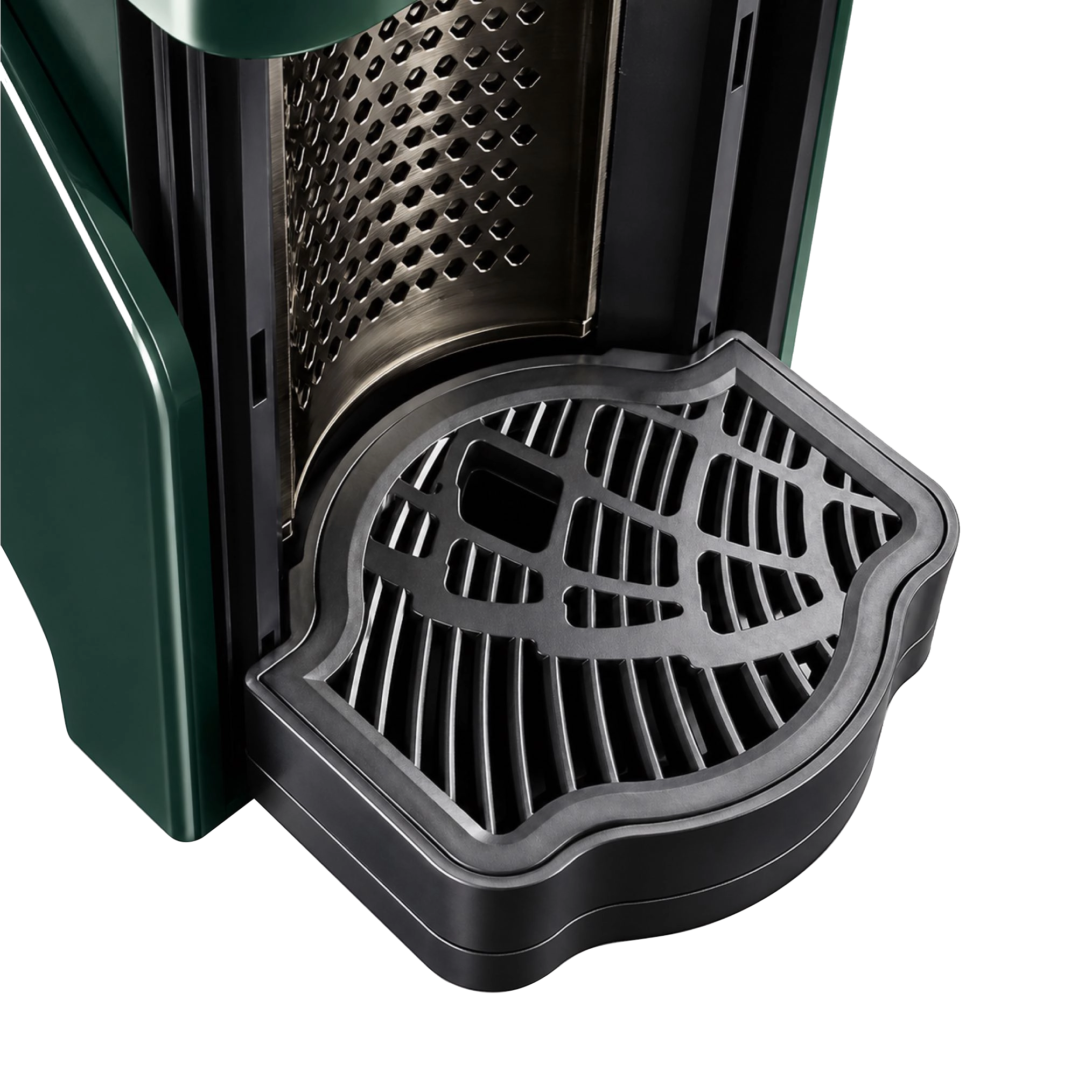 Milton Coffee Line1 Nespresso Compatible Brewer in Evergreen & Grain – cup tray detail
