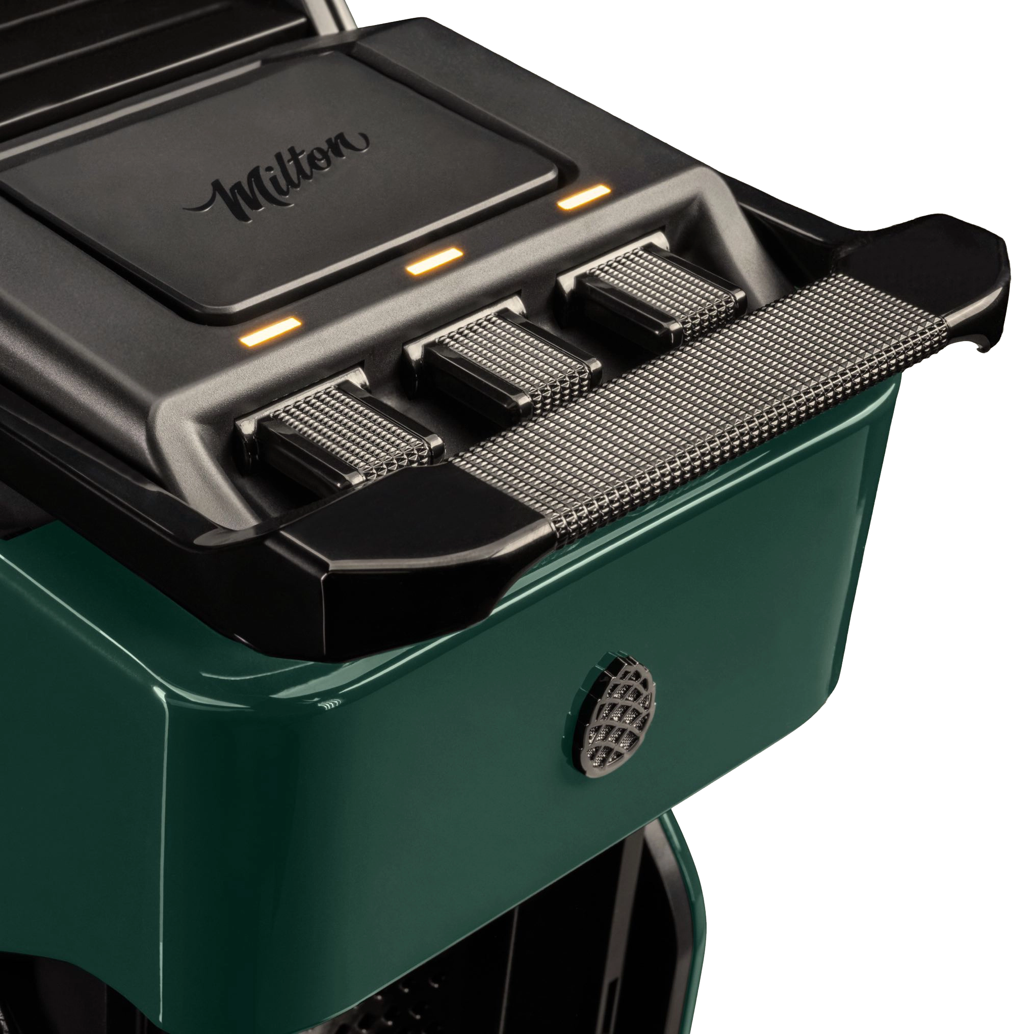 Milton Coffee Line1 Nespresso Compatible Brewer in Evergreen & Onyx – controls detail