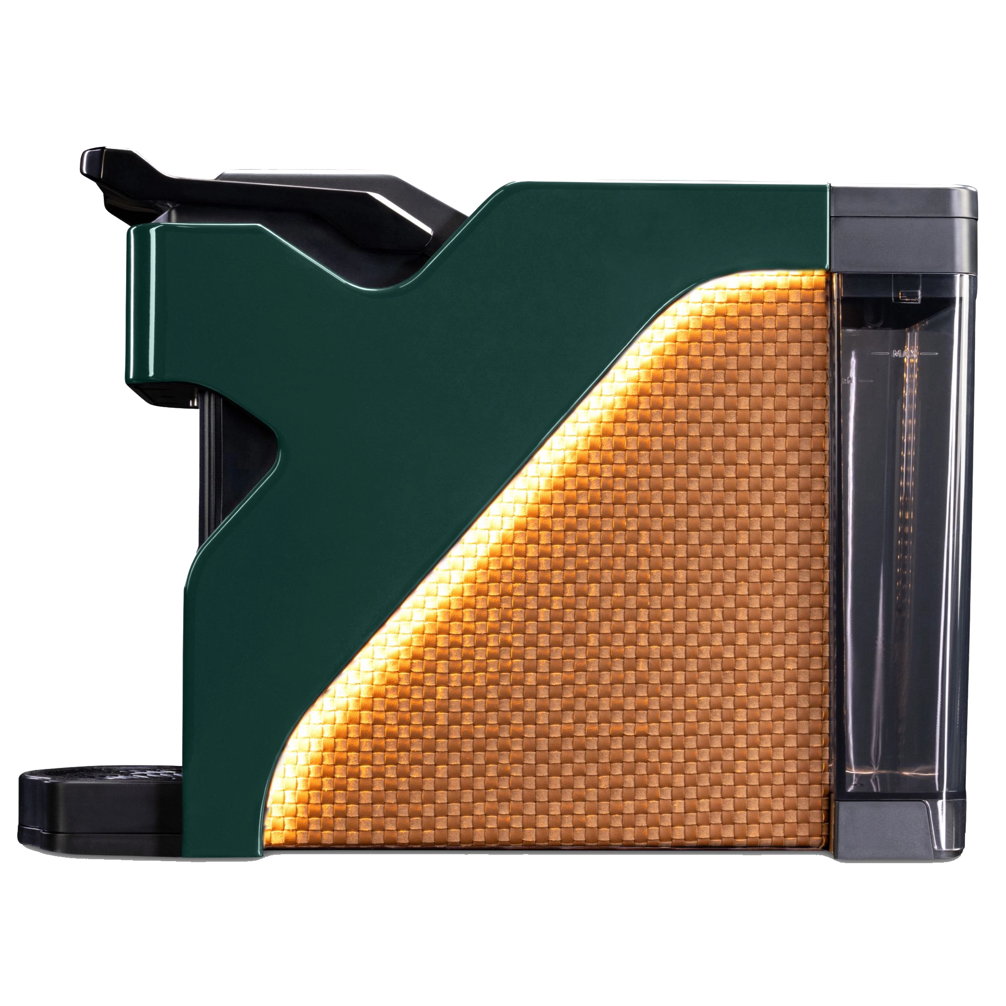 Milton Coffee Line1 Nespresso Compatible Brewer in Evergreen & Saddle– side view