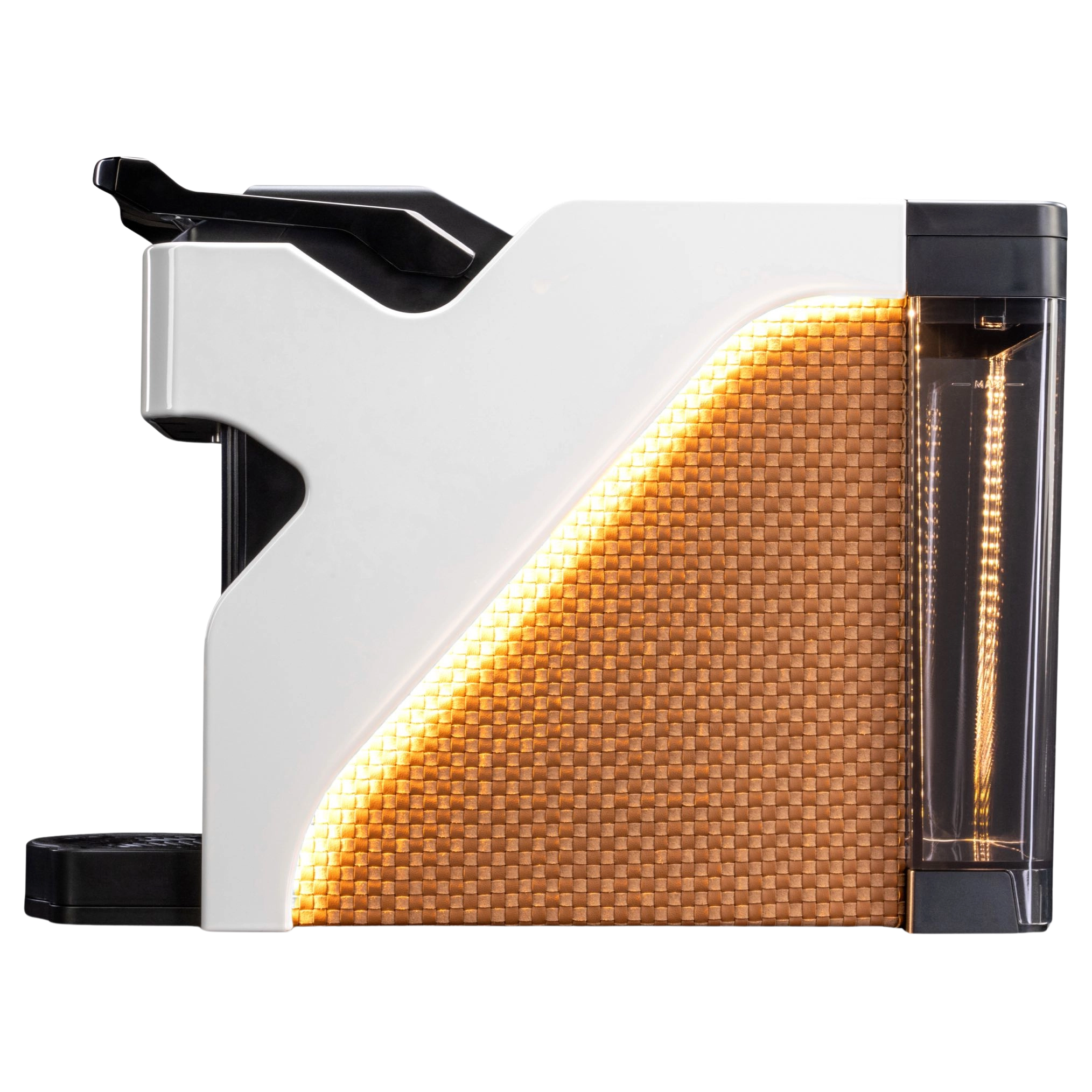 Milton Coffee Line1 Nespresso Compatible Brewer in Glacier & Saddle– side view