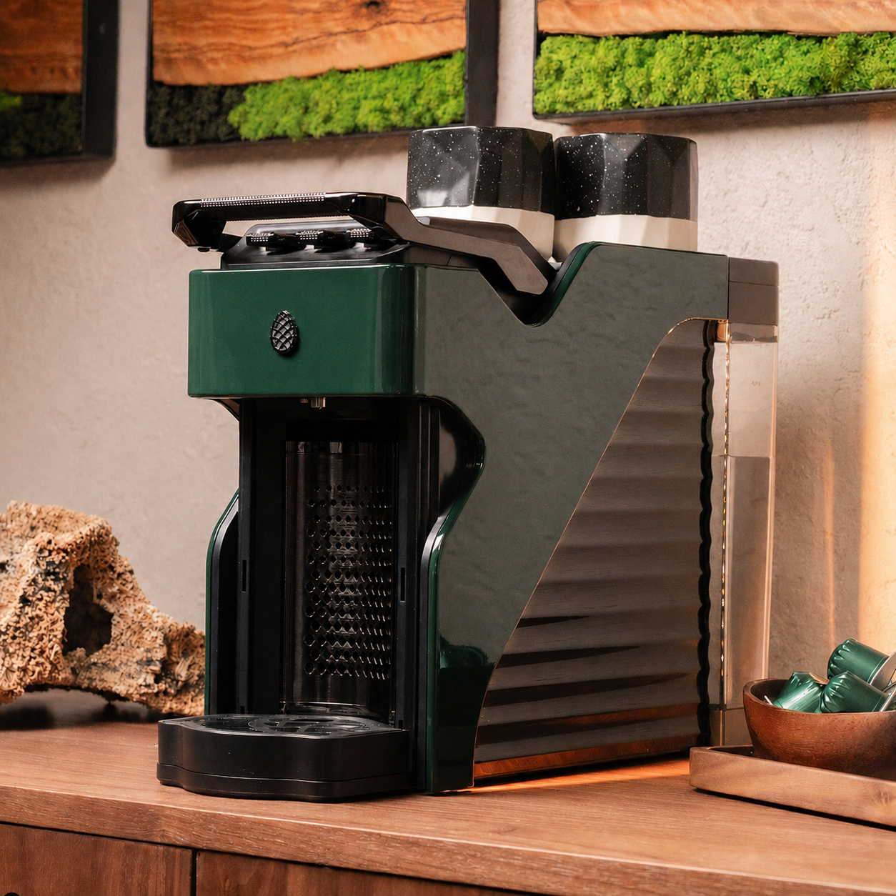 Milton Coffee Line1 Nespresso Compatible Brewer - Evergreen & Onyx