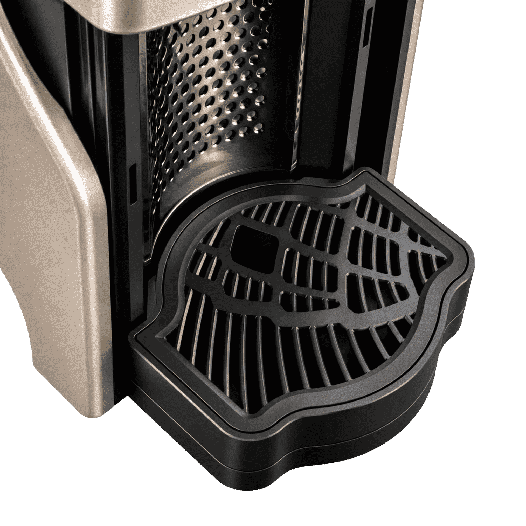 Line1 Espresso and Coffee Machine in Champagne and Grain on white background