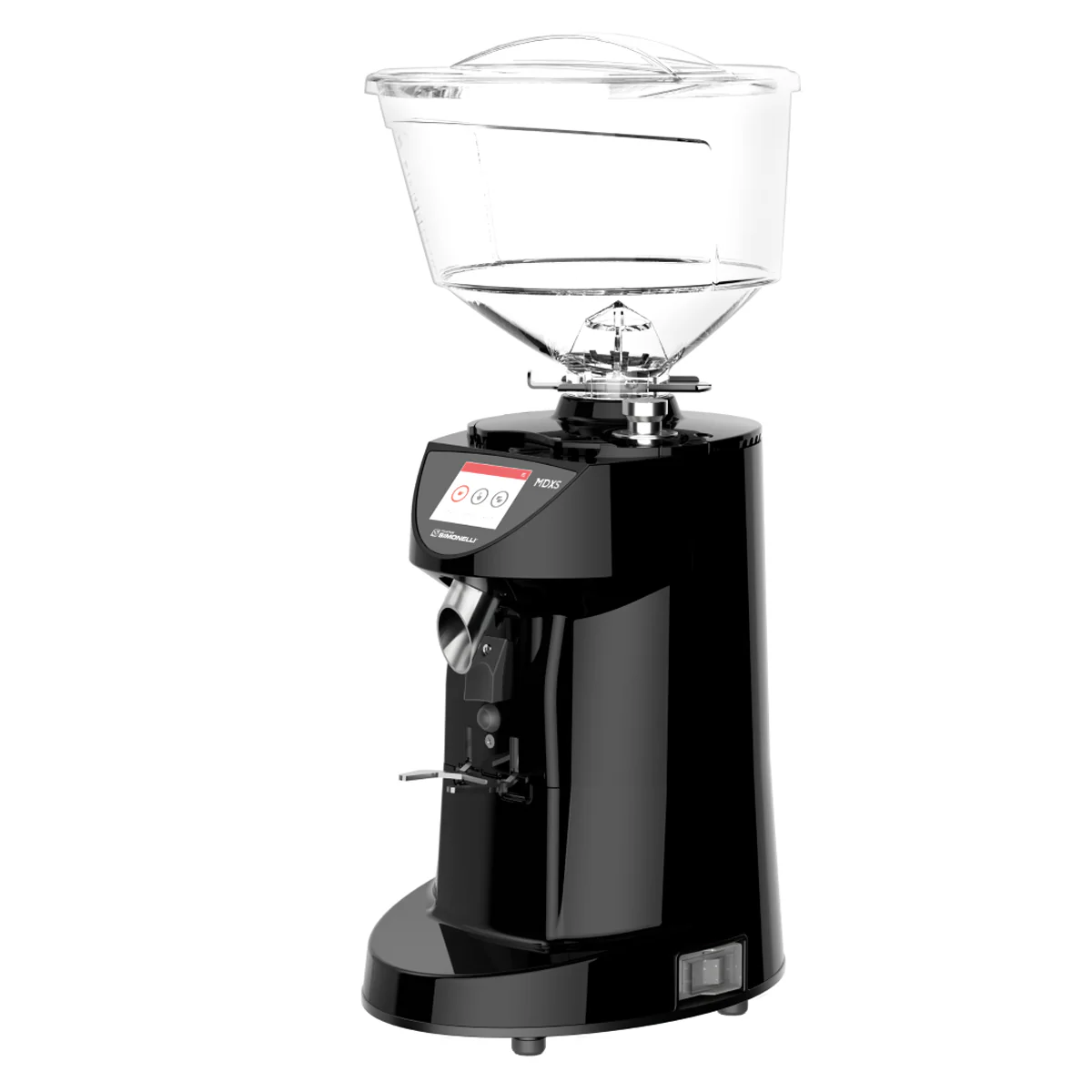 Angled front image of Nuova Simonelli MDXS On-Demand Digital Espresso Grinder