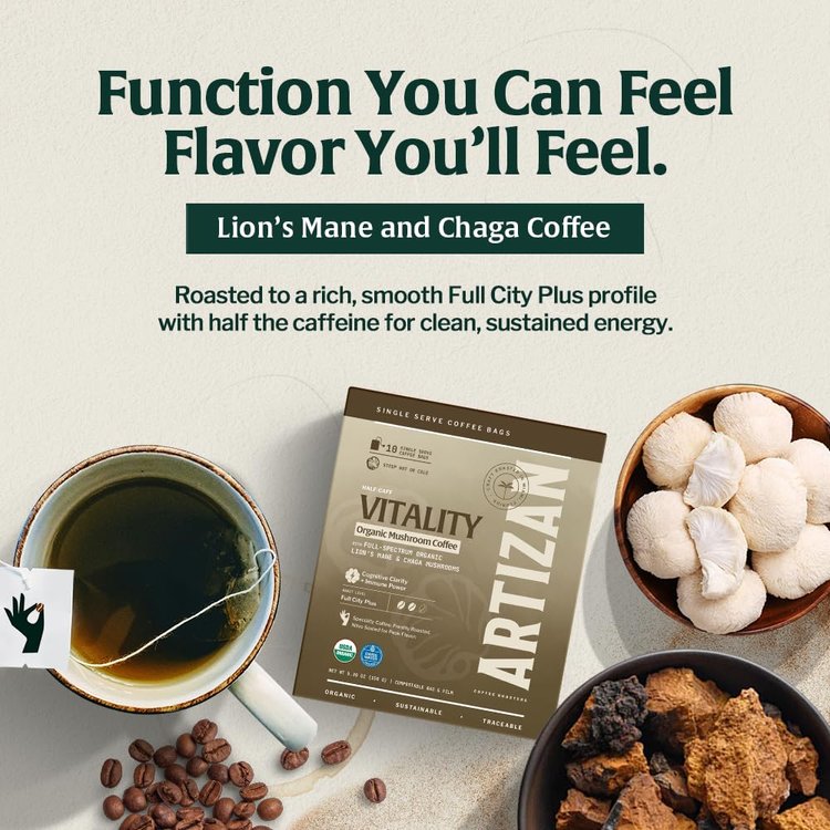 Organic Mushroom Coffee Sachets Espresso - Flavors, Roast Profile