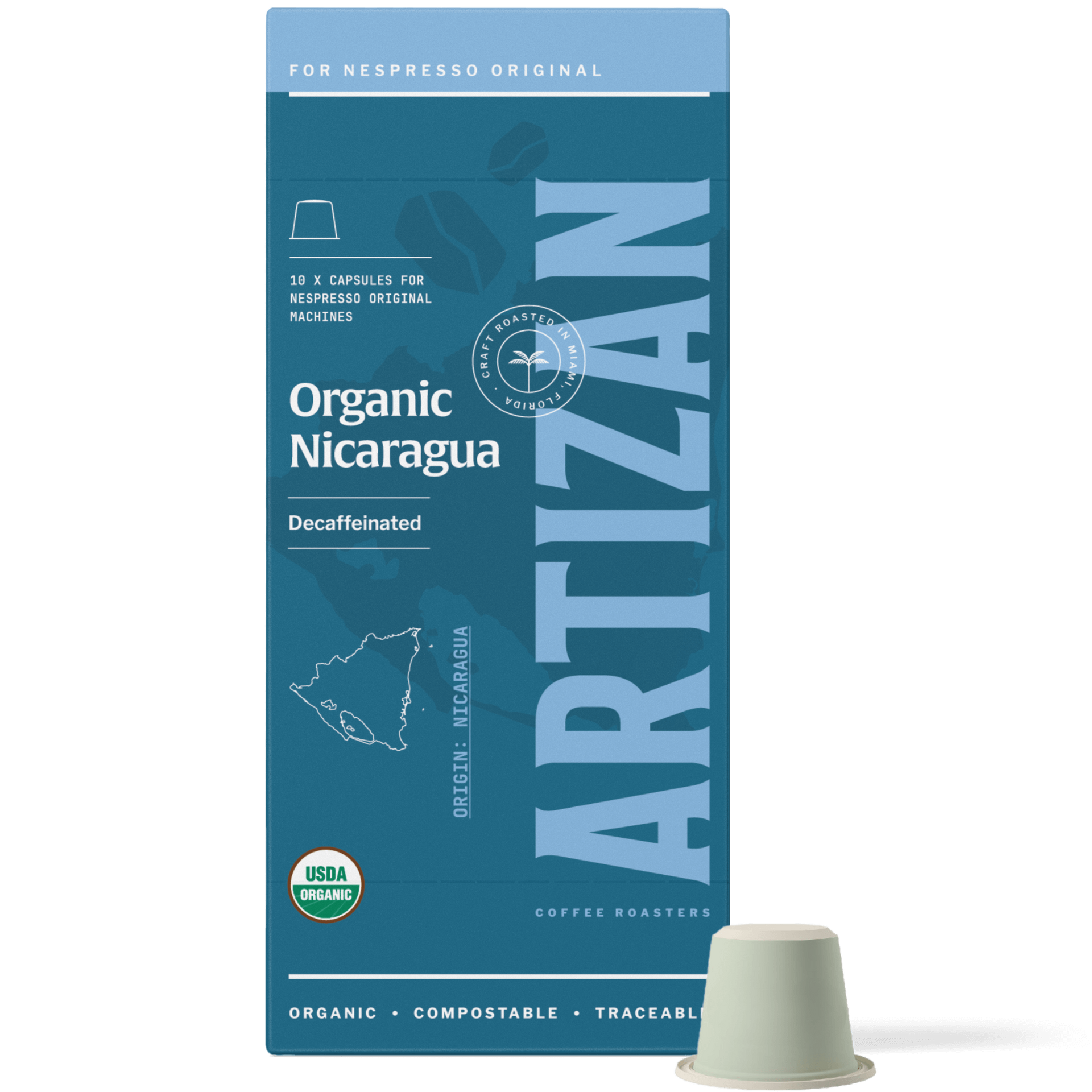 Organic Nicaragua Decaf Nespresso Capsules for Original Machines