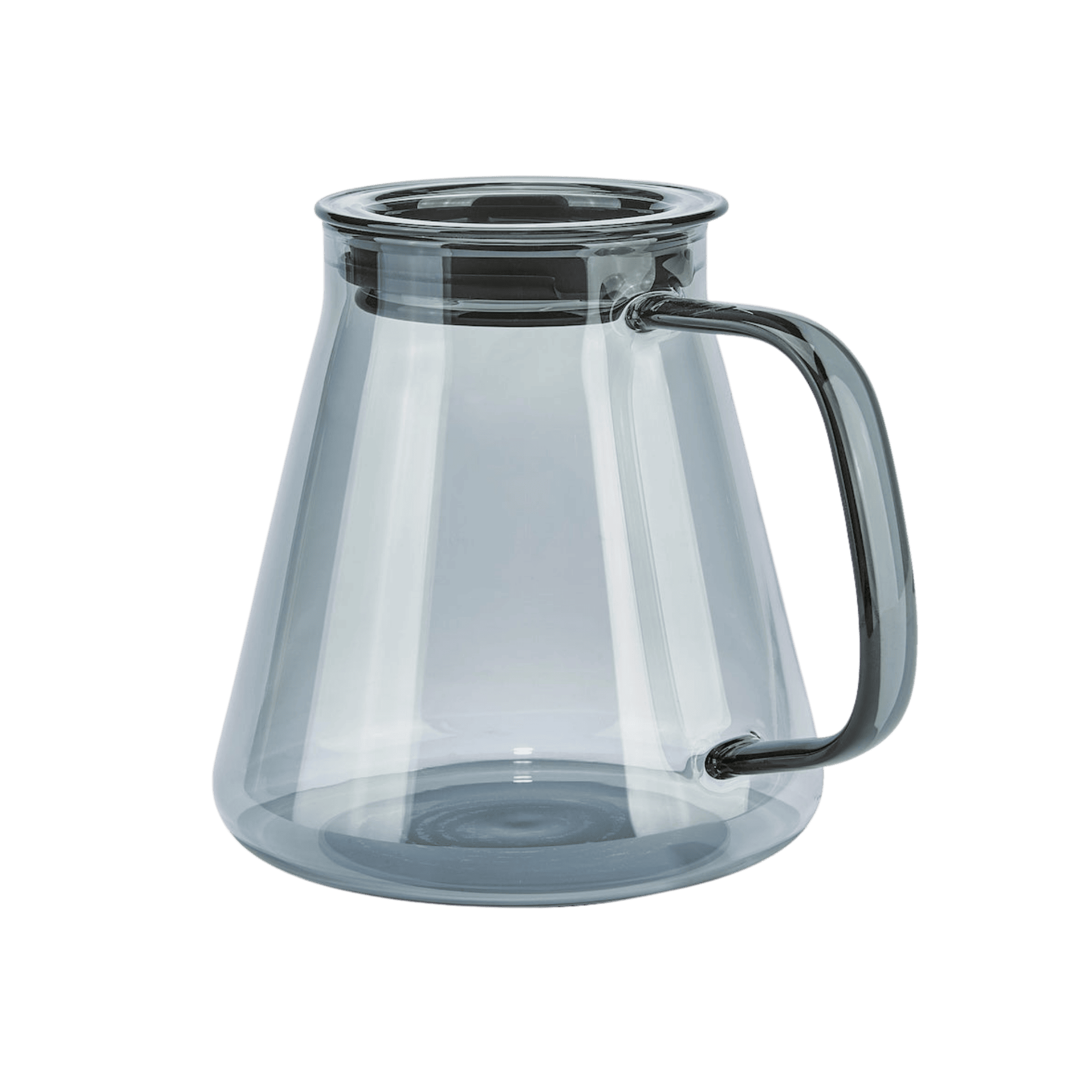 Ratio Four Coffee Machine by Ratio, black and clear glass coffee machine with curved chrome handle