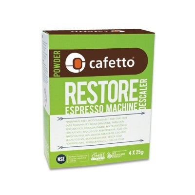 Cafetto Restore Descaler - 4 x 25g Sachet - OMRI Listed for Organic Use