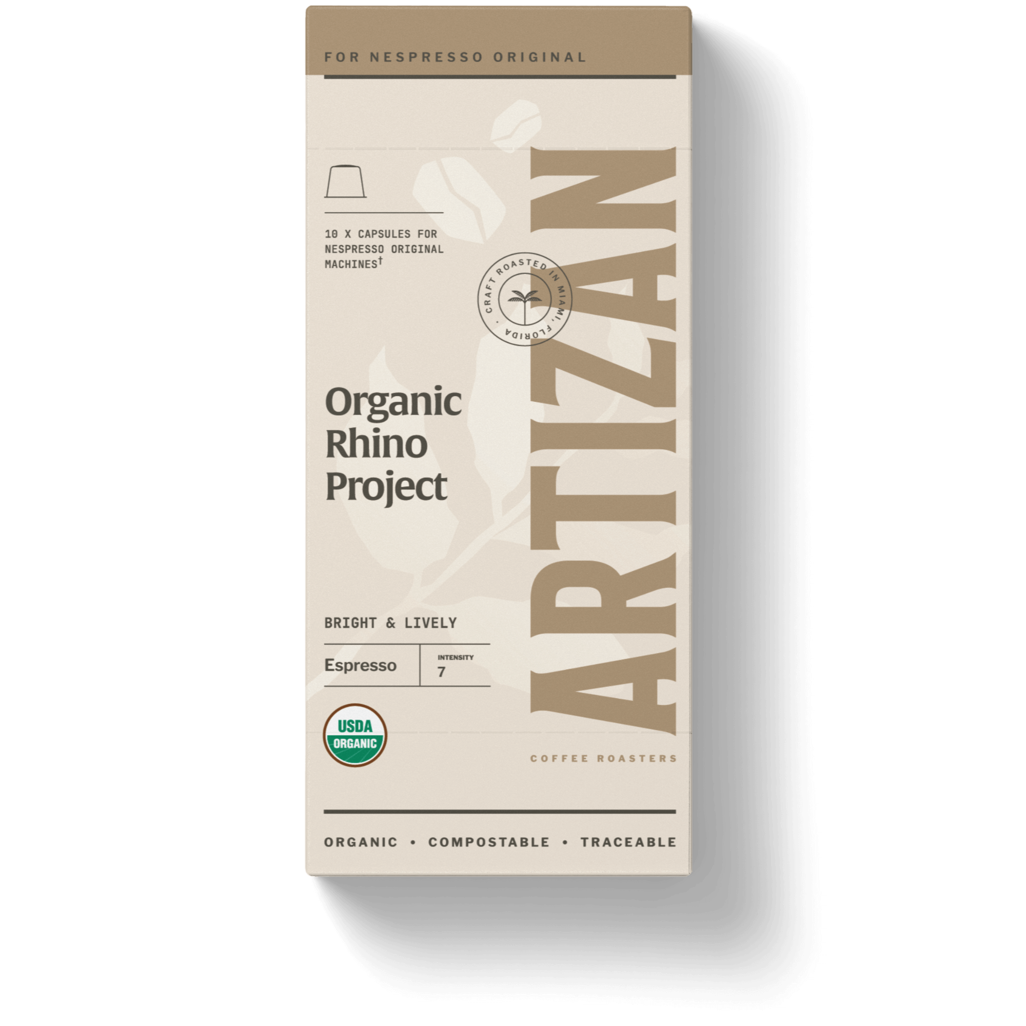 An image of Organic Rhino Project Packaging. 