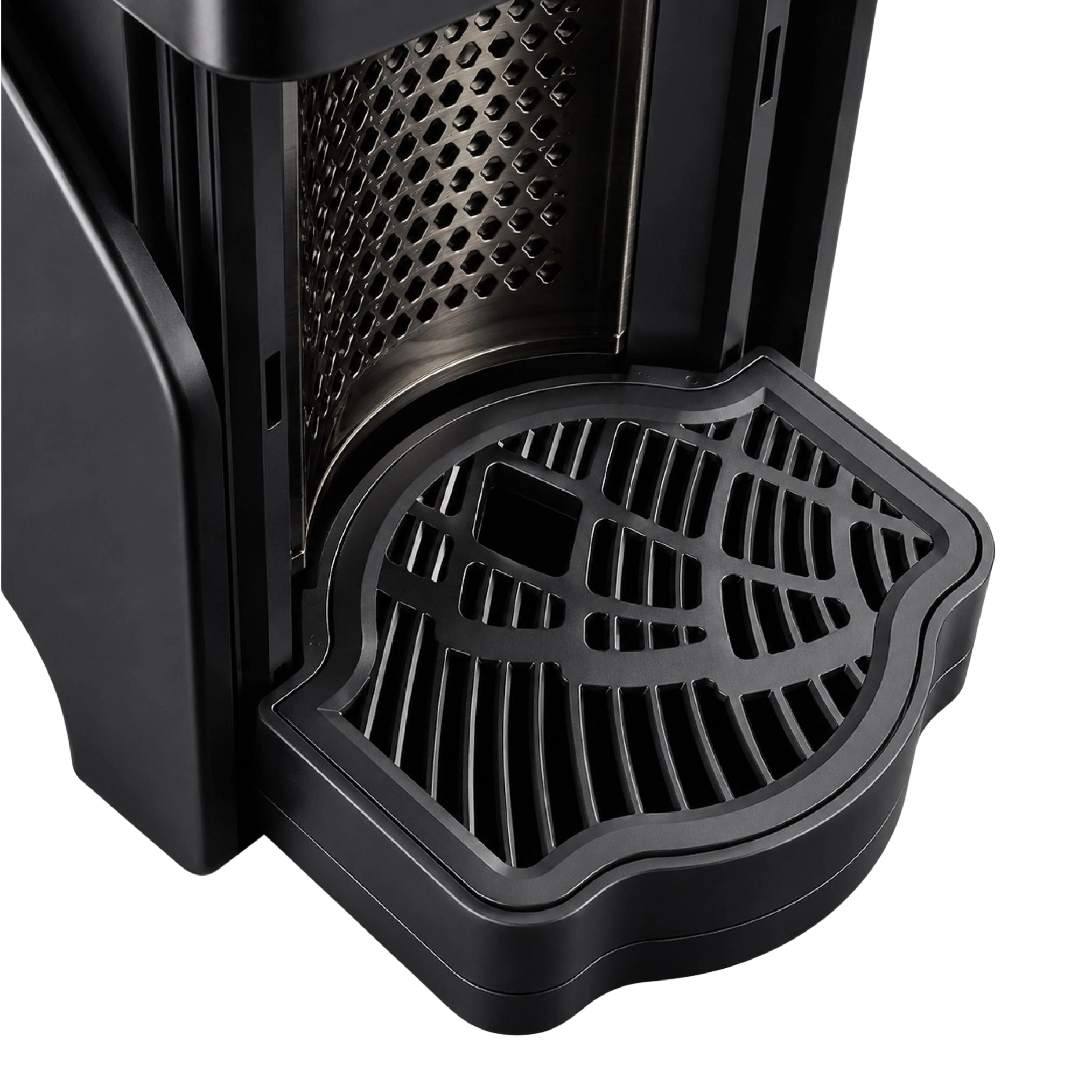 Milton Coffee Line1 Nespresso Compatible Brewer in Satin Black & Onyx – cup tray detail