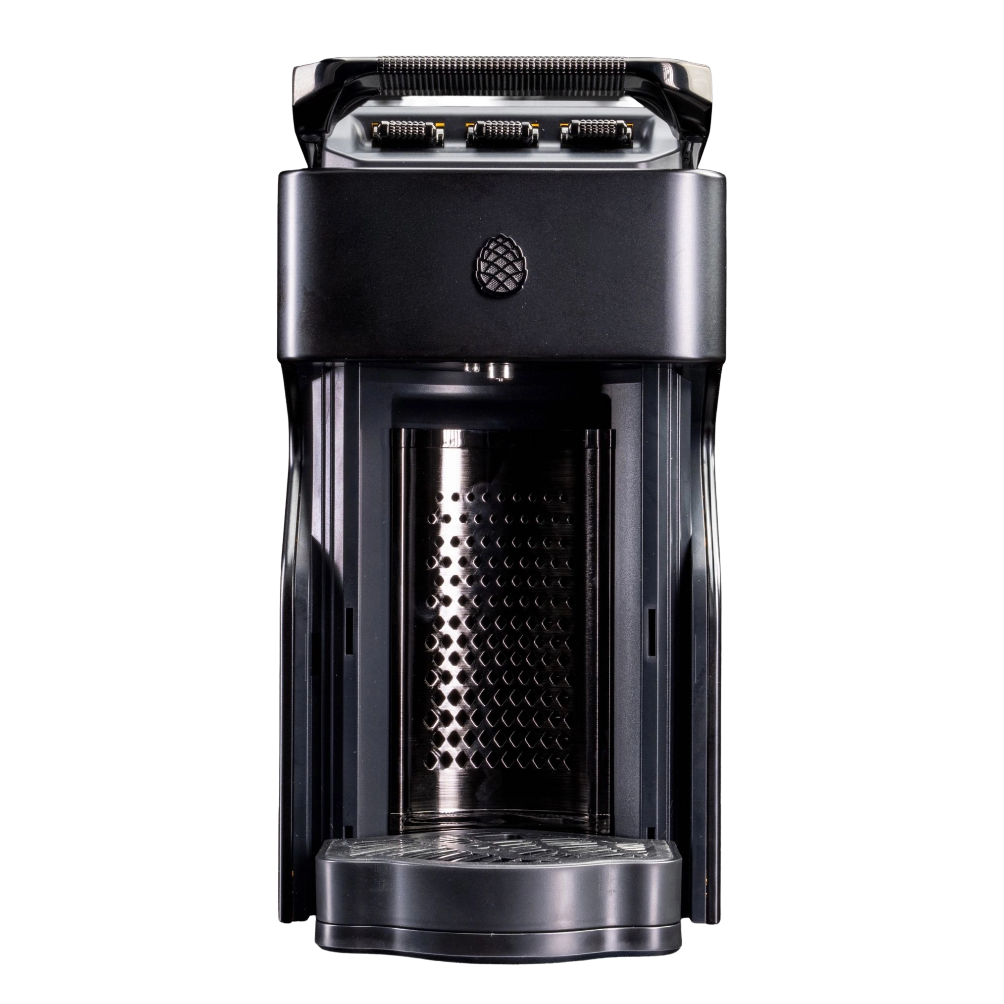 Milton Coffee Line1 Nespresso Compatible Brewer in Satin Black & Saddle – front view
